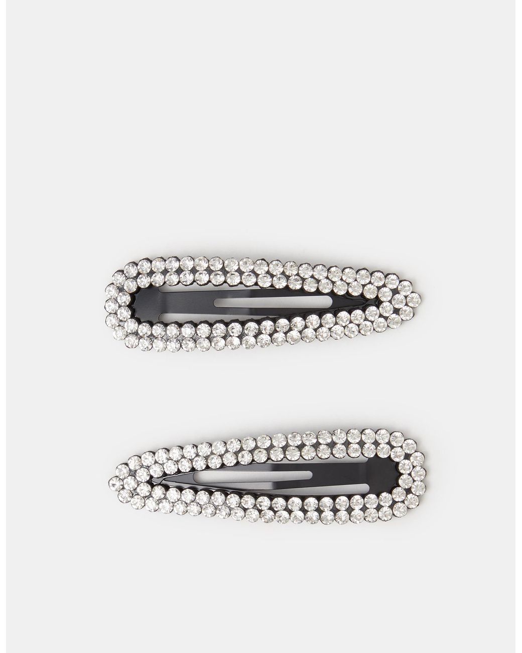 Accessorize White 2-Pack Large Diamanté Hair Clips