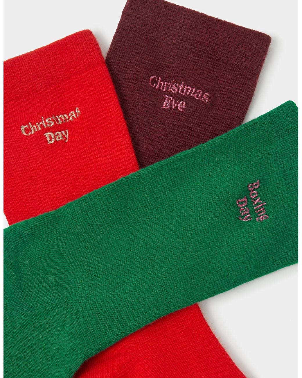 Accessorize Red 3-Pack Christmas Socks