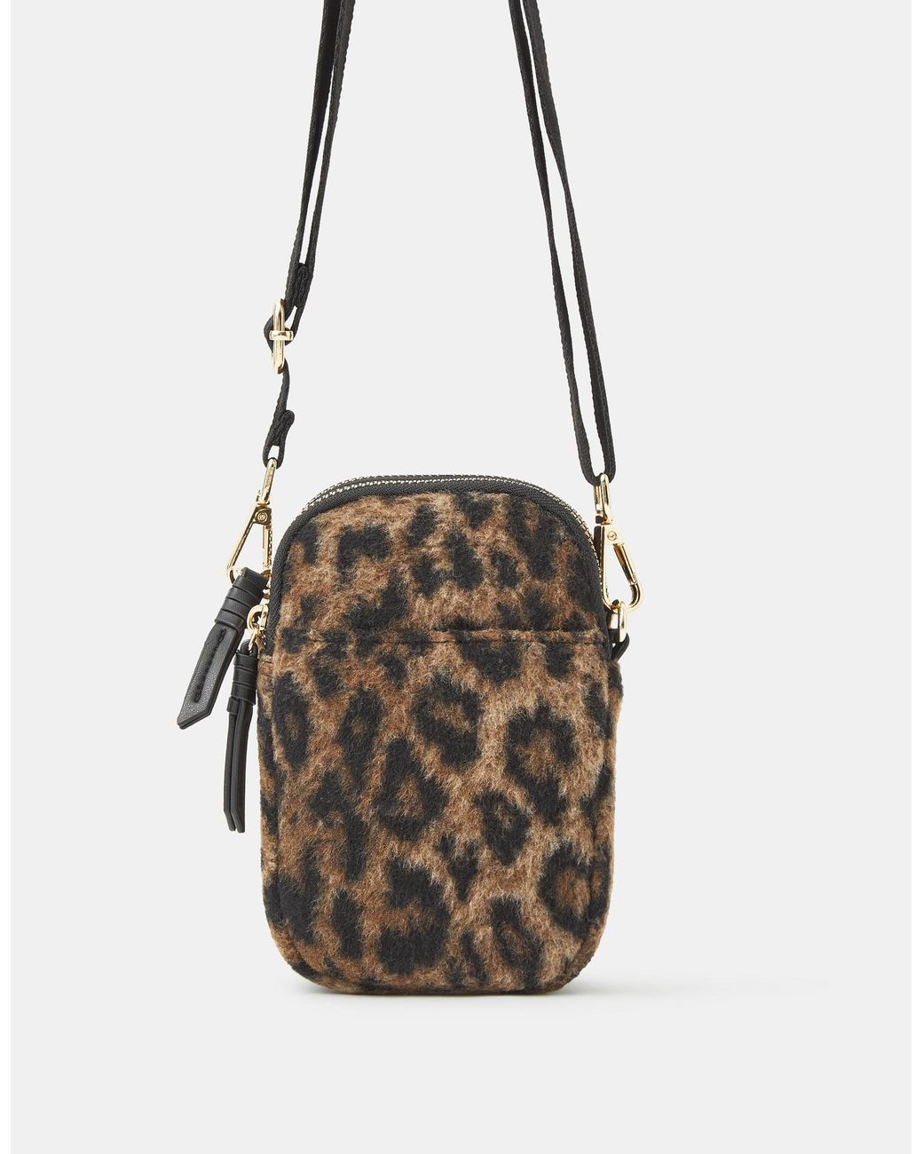 Accessorize White Leopard Print Phone Bag