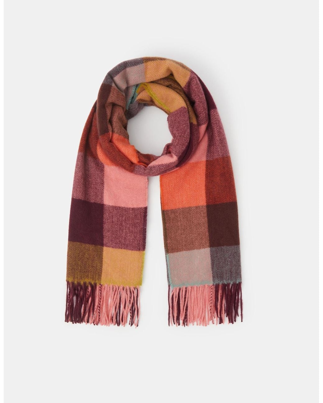Accessorize Red Sadie Check Blanket Scarf