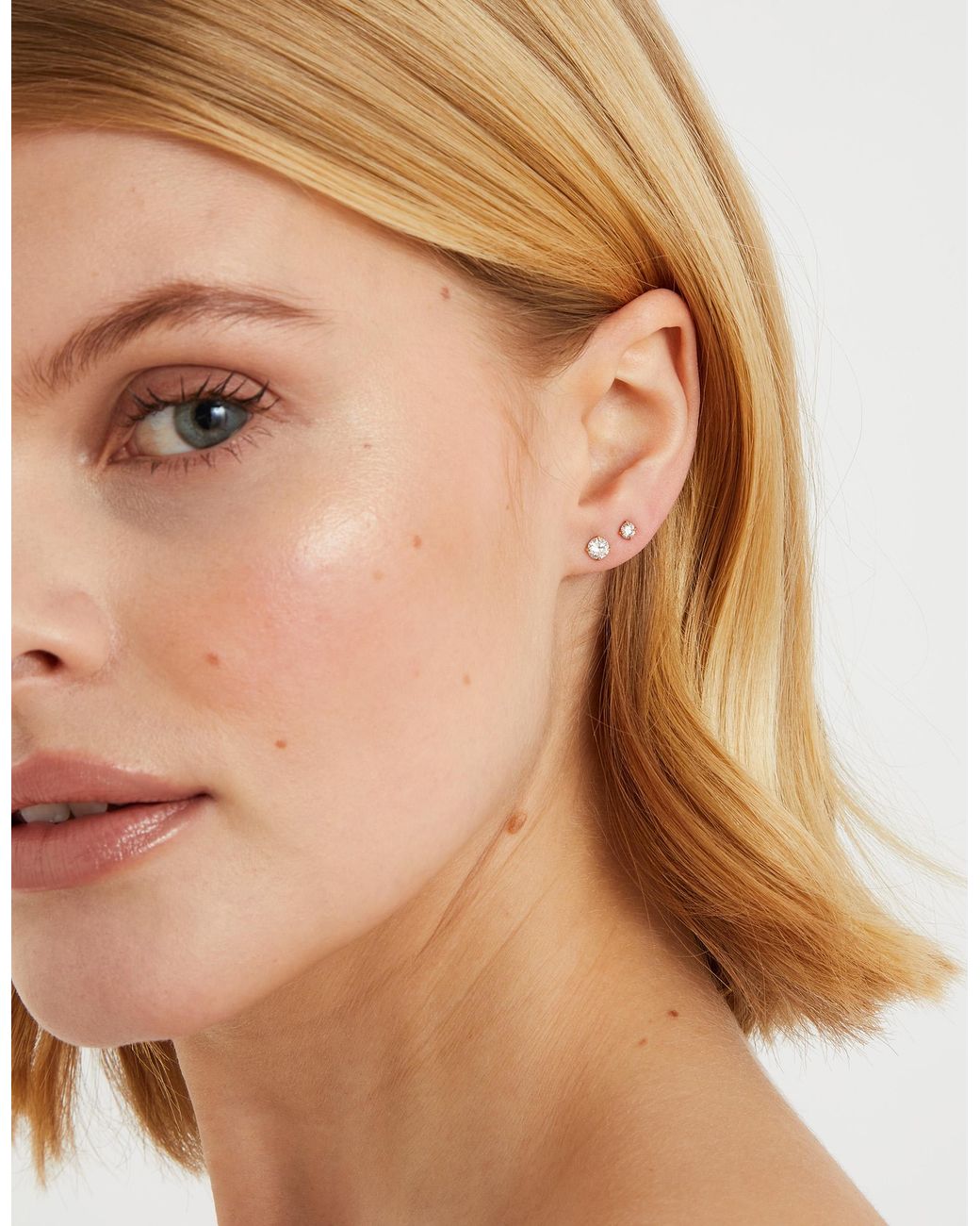 Accessorize Natural 3-Pack 14Ct-Plated Crystal Stud Earrings
