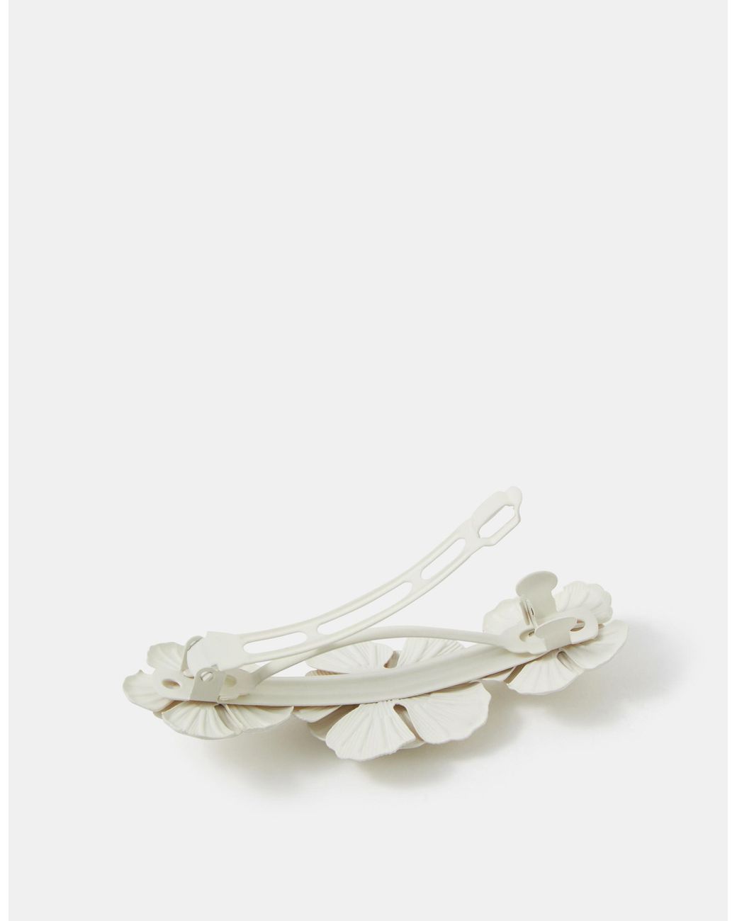 Accessorize White Floral Barrette Hair Clip