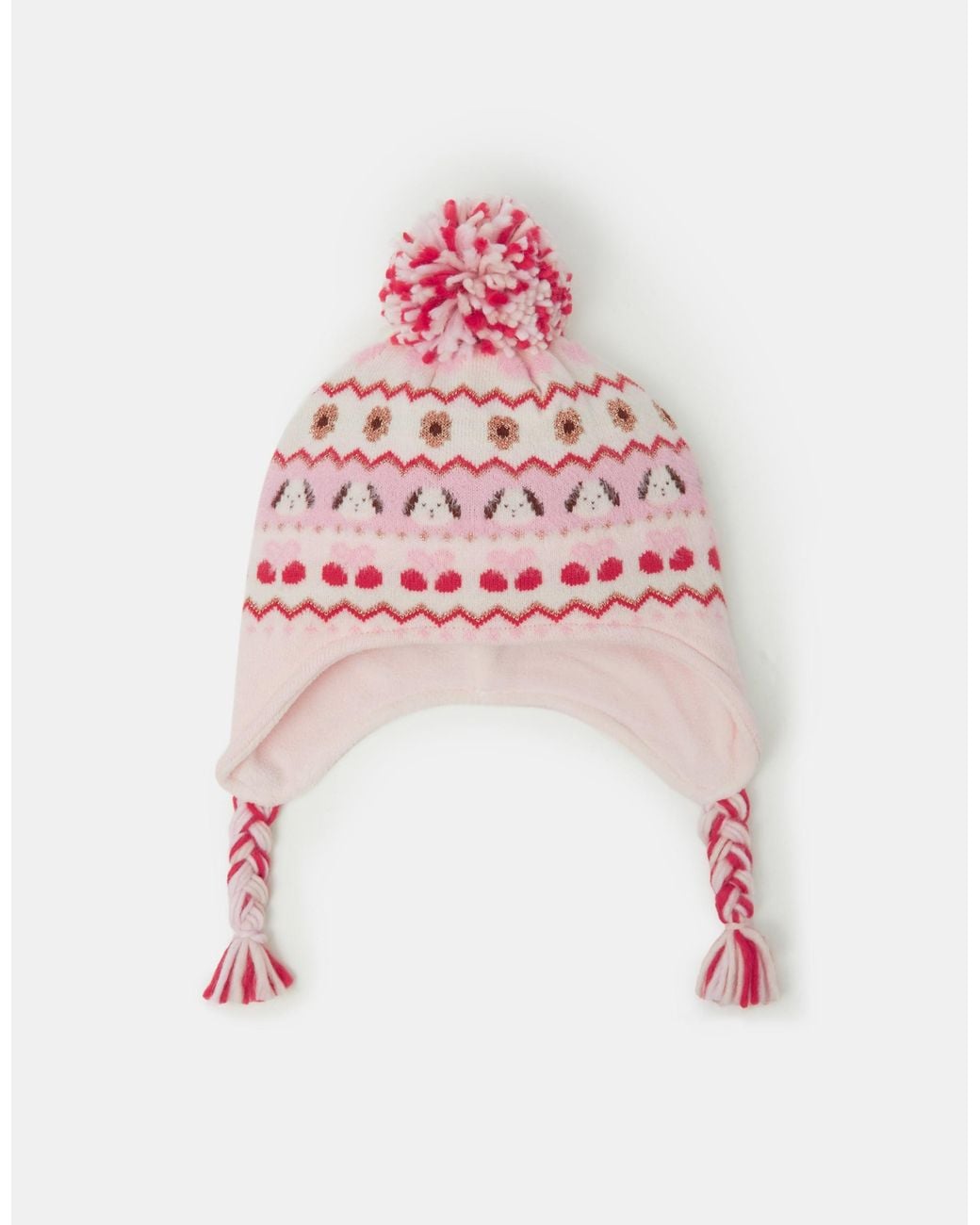 Accessorize Pink Dog Fair Isle Trapper Hat