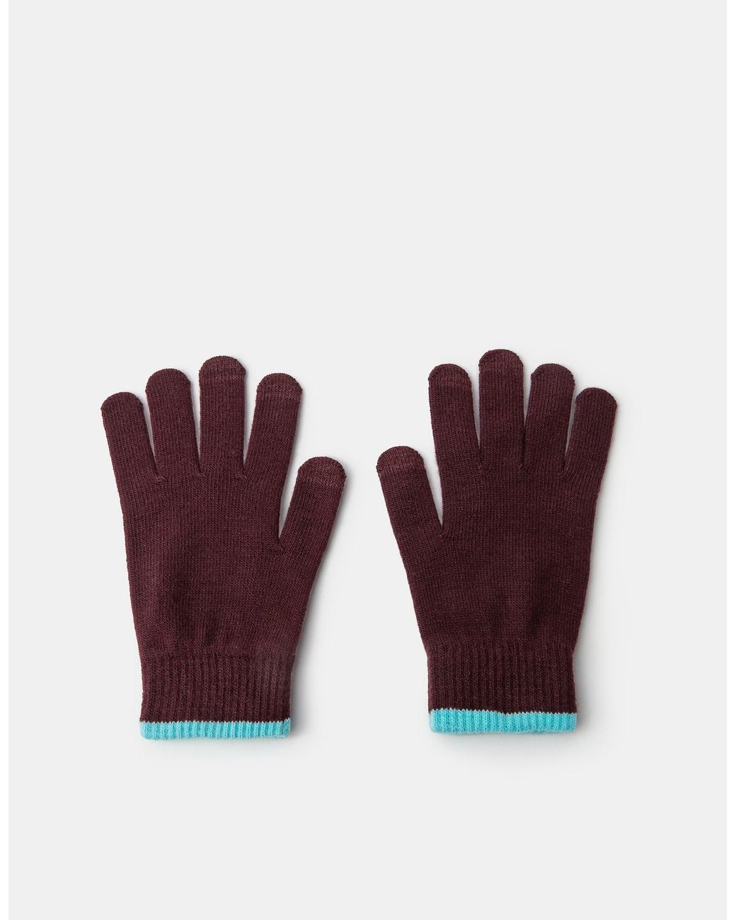 Accessorize Purple Contrast Edge Touchscreen Gloves