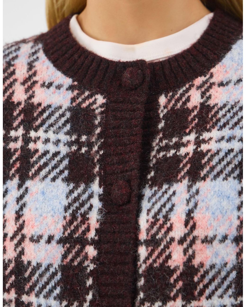 Accessorize Gray Checked Cardigan