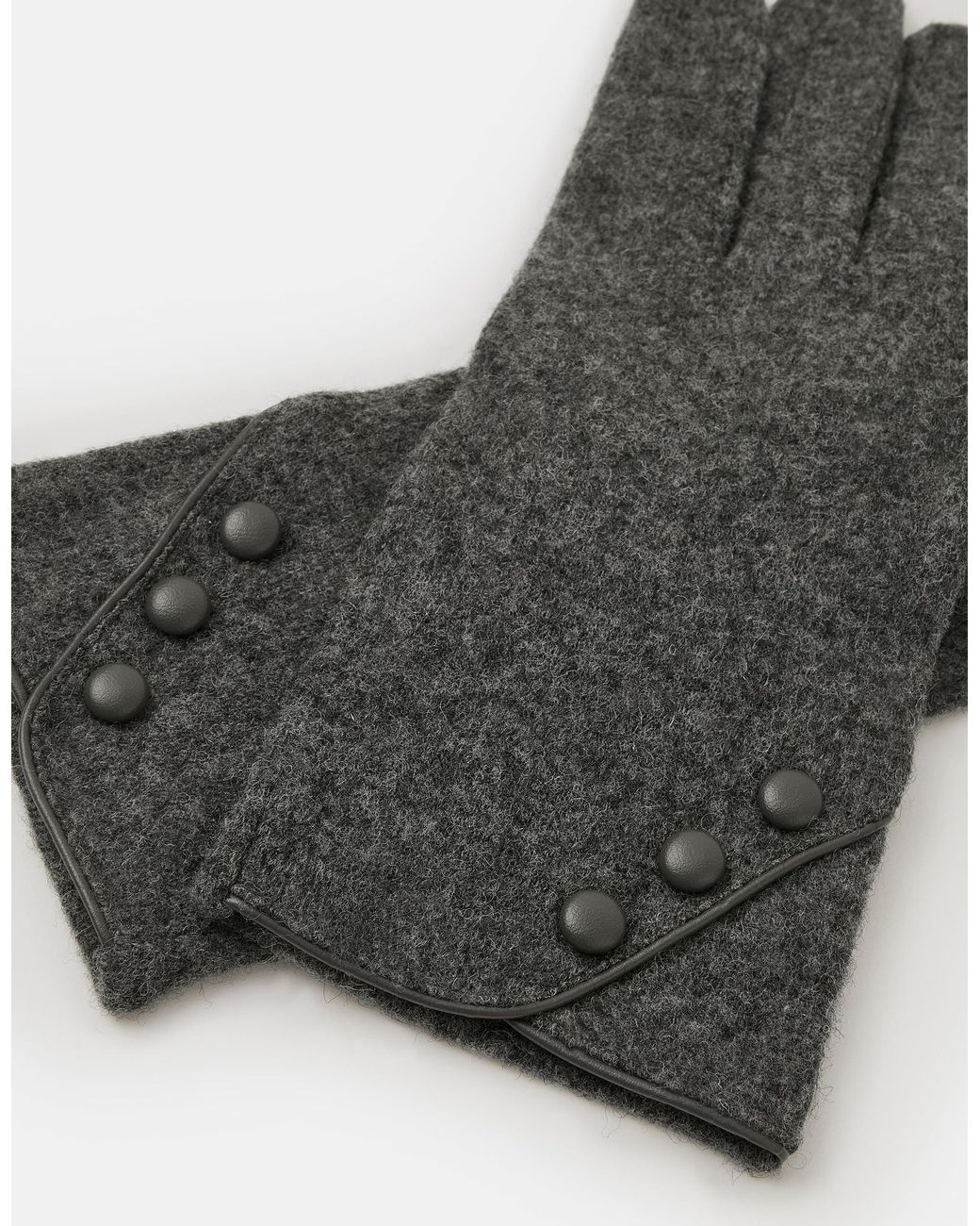 Accessorize Black Plain Wool Gloves
