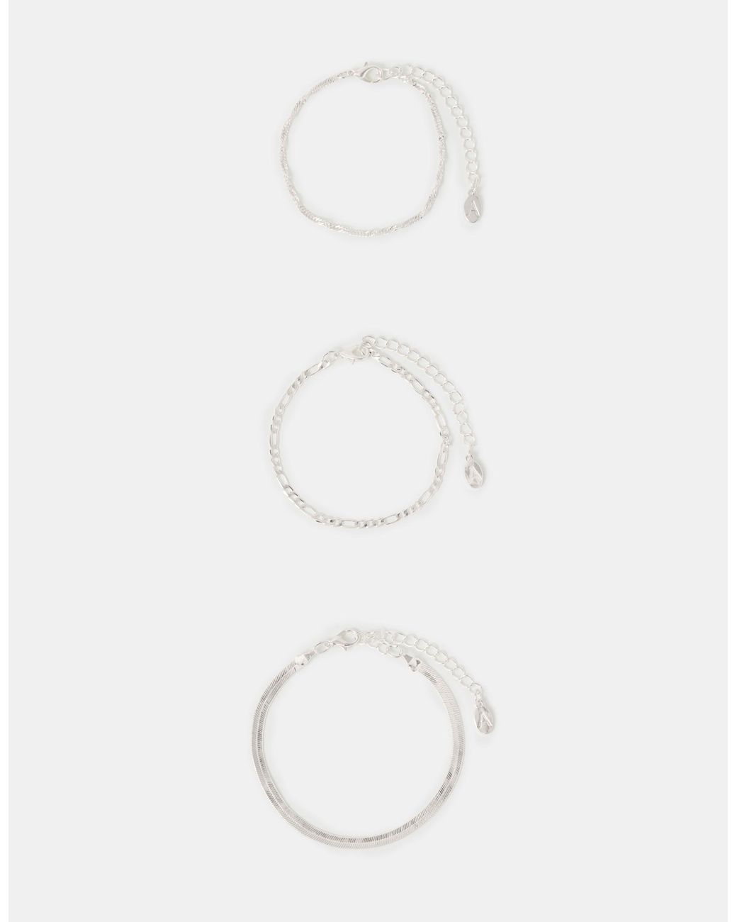 Accessorize Natural 3-Pack Delicate Chain Bracelets