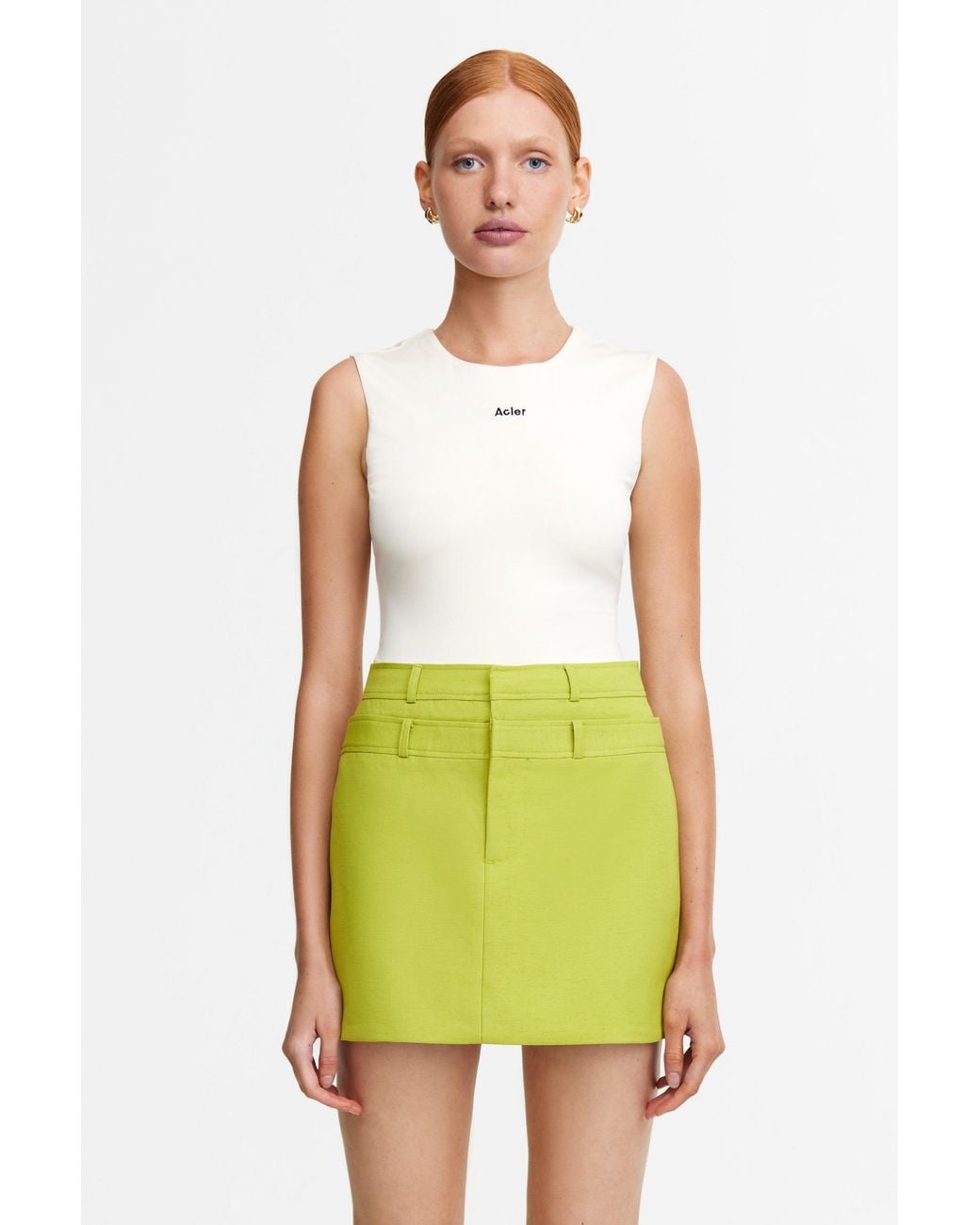 Acler Green Maidford Top