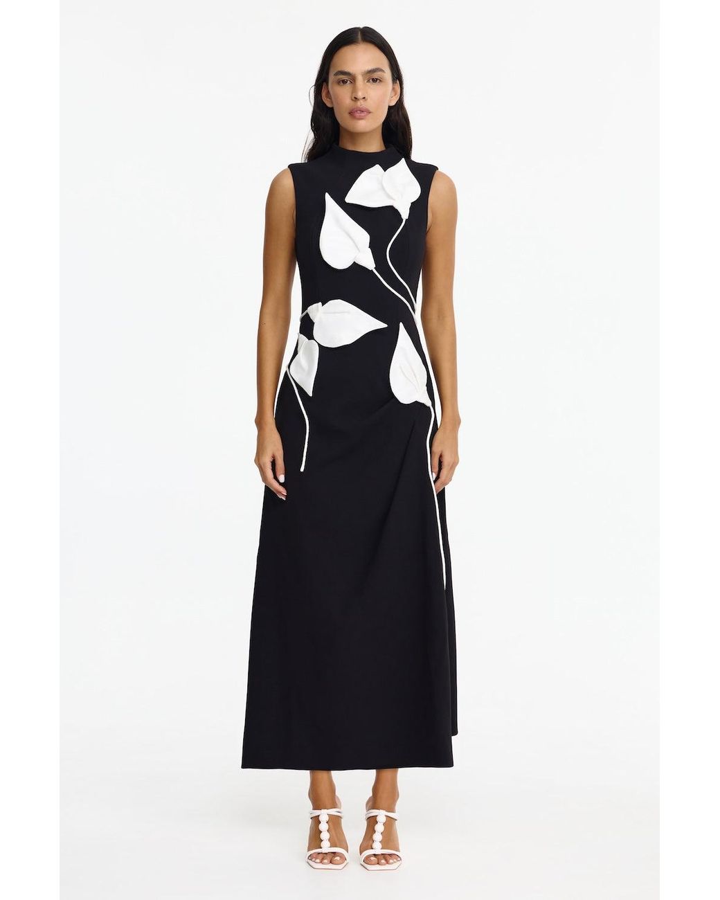 Acler White Kadence Midi Dress