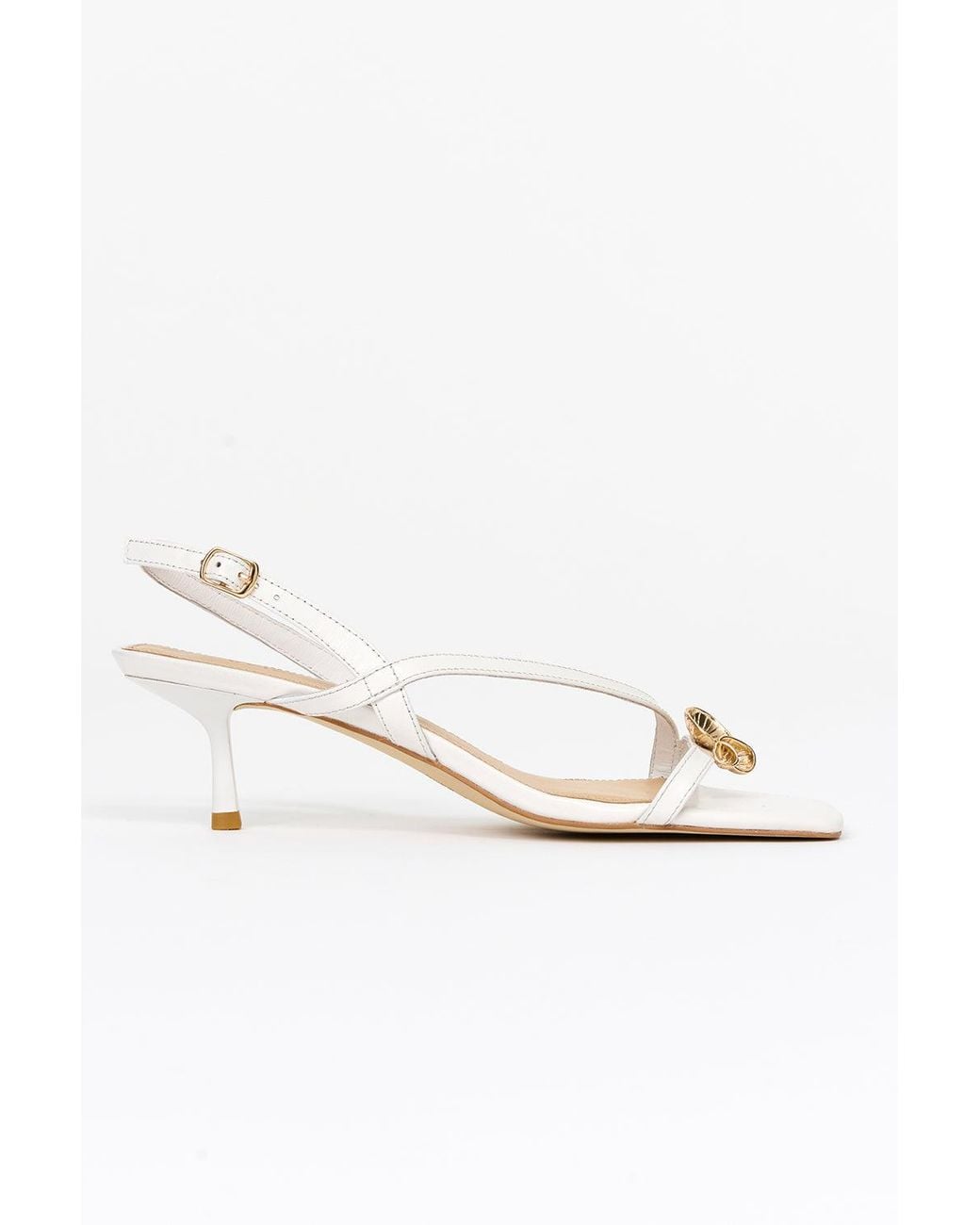 Acler White Acler Outfield Heel, For Leather, 6Cm Slingback Heel
