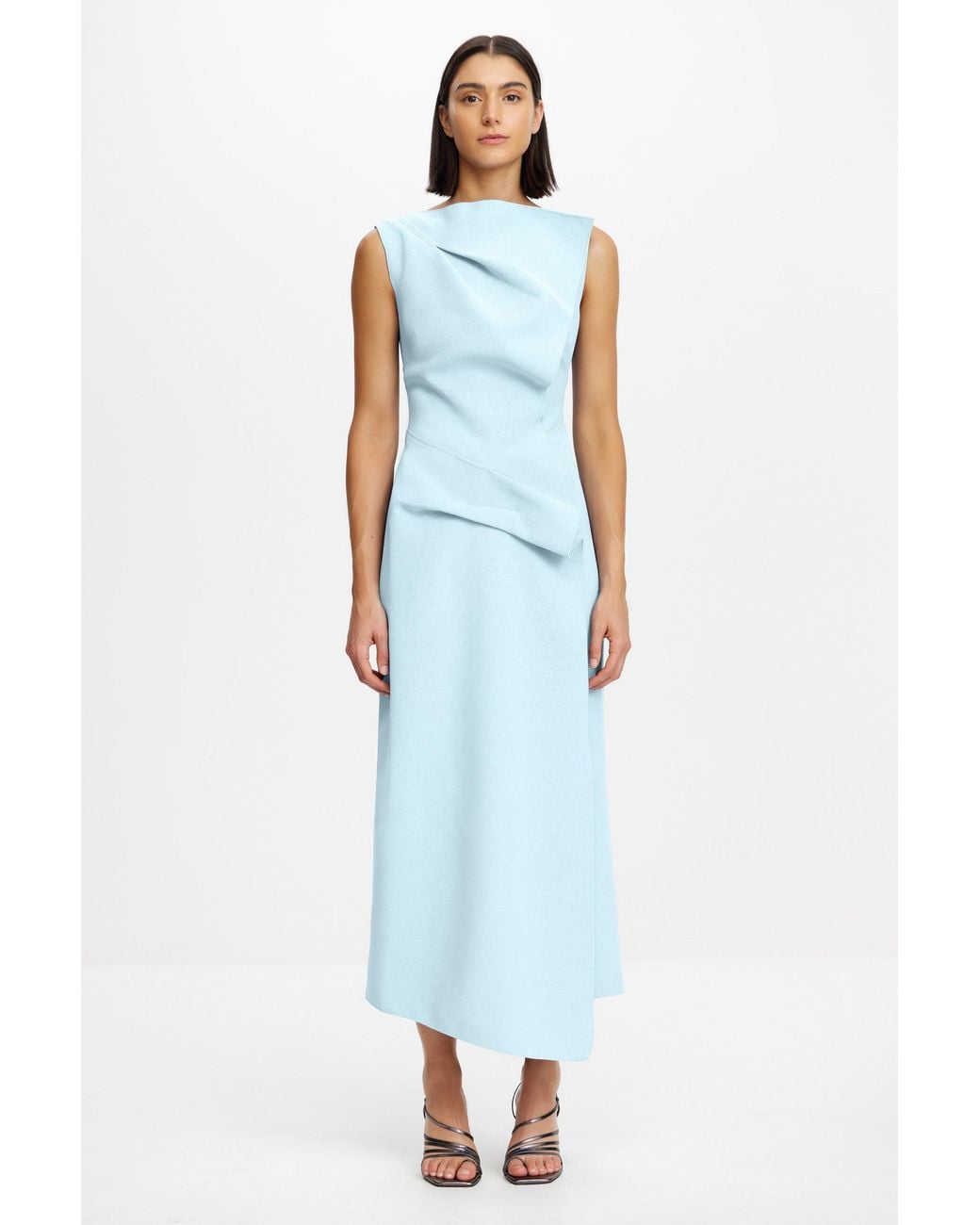 Acler Blue Normanhill Midi Dress