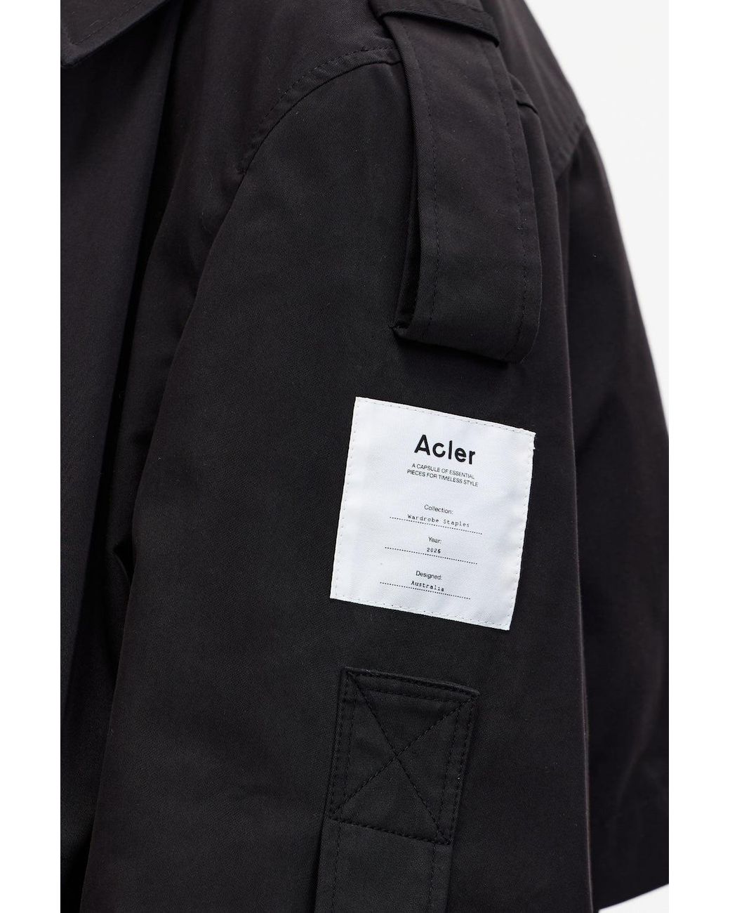 Acler Black Conford Trench