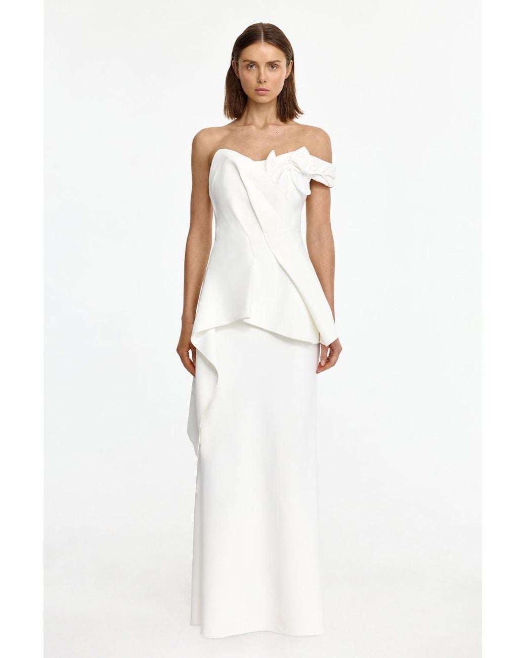 Acler White Westhart Maxi Dress For Polyester