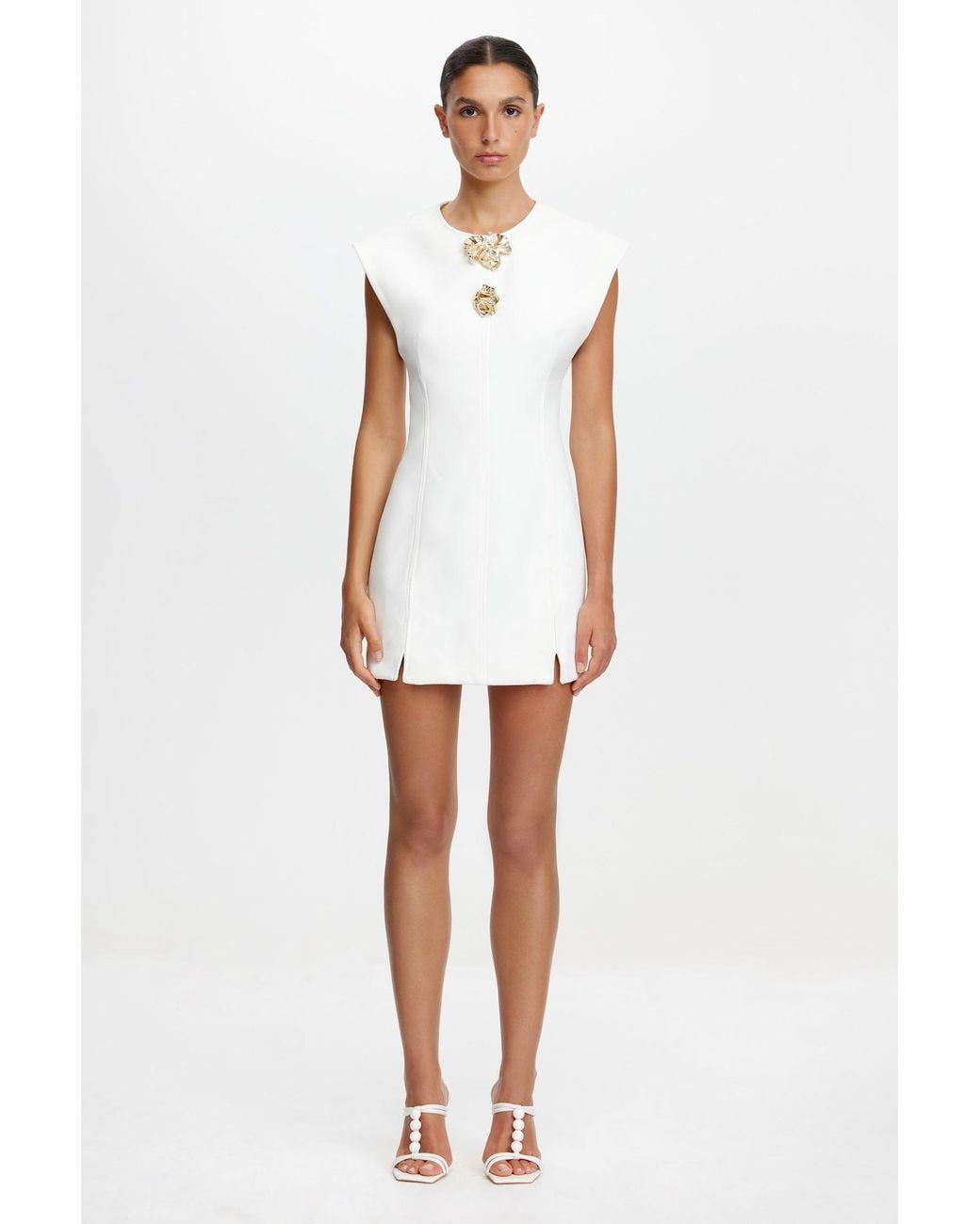Acler White Brit Mini Dress