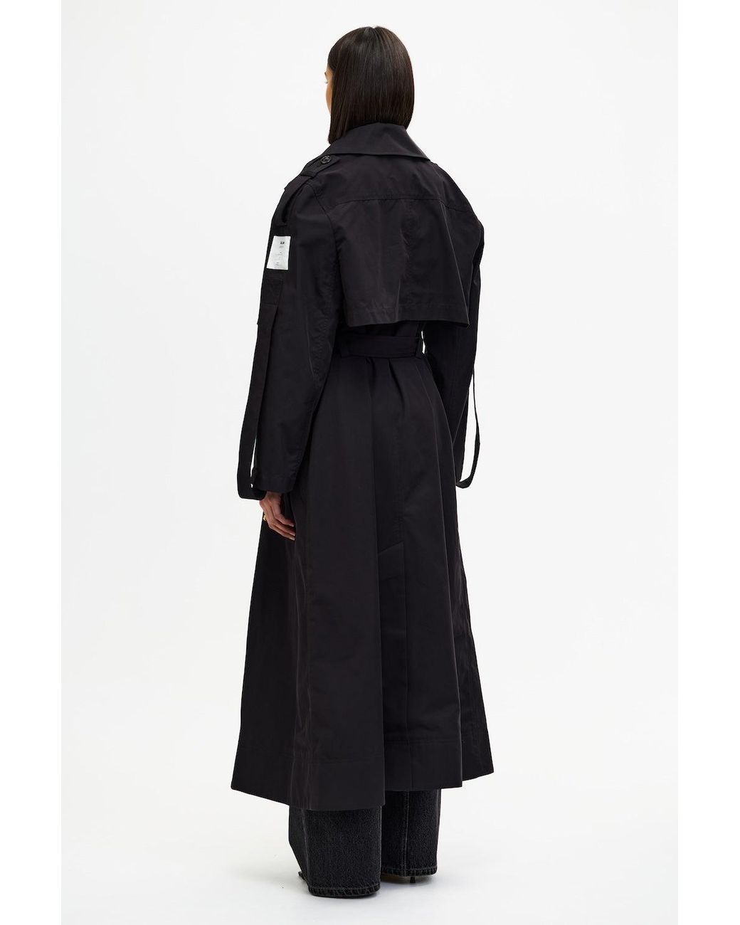 Acler Black Conford Trench