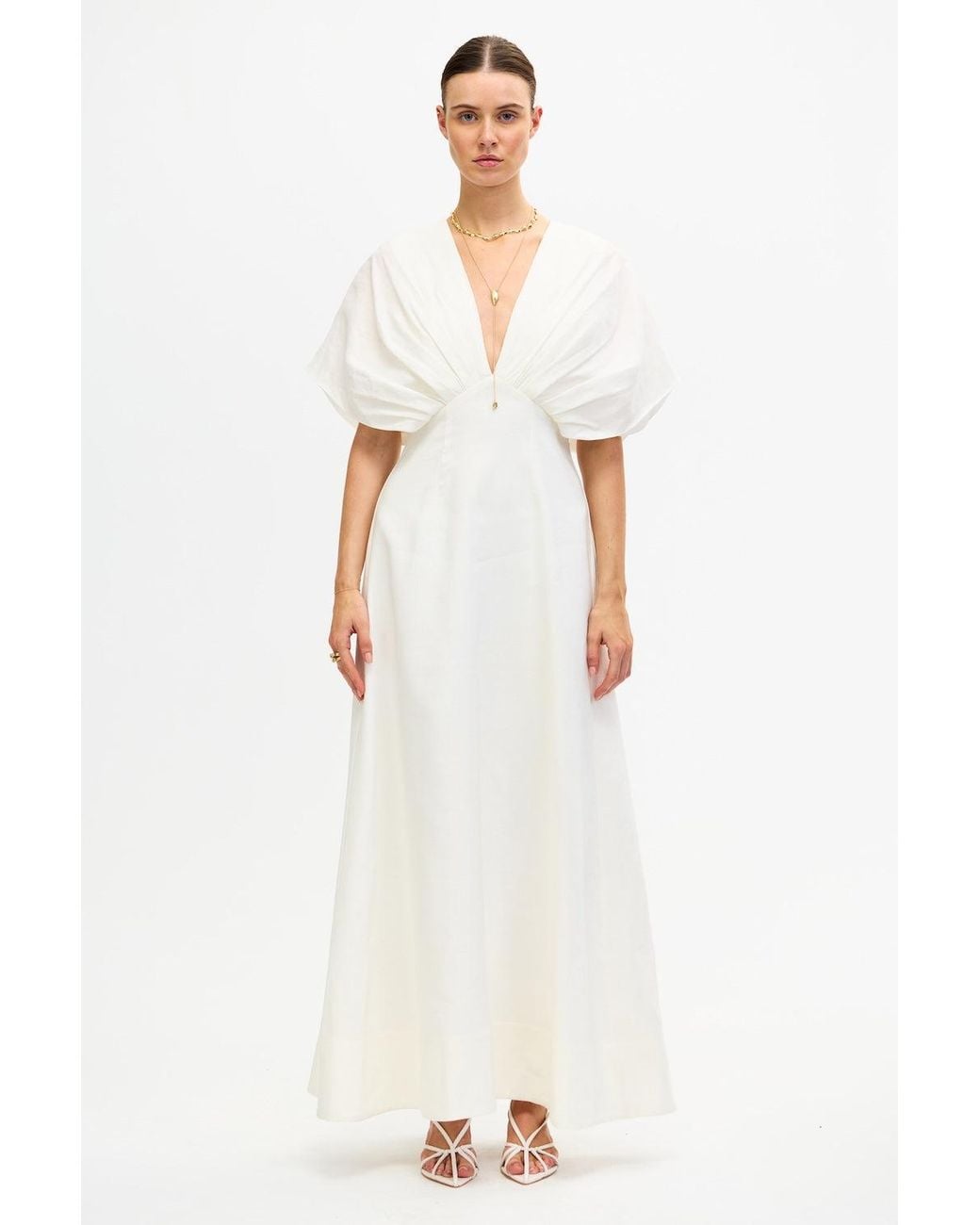 Acler White Glamorgan Maxi Dress