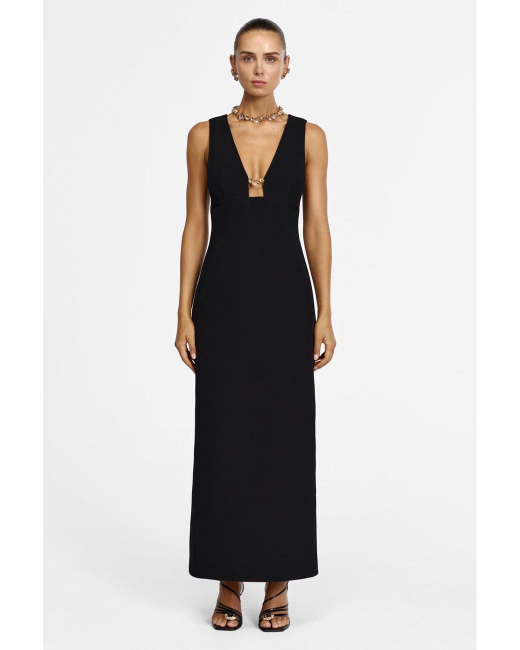 Acler Black Picardie Maxi Dress