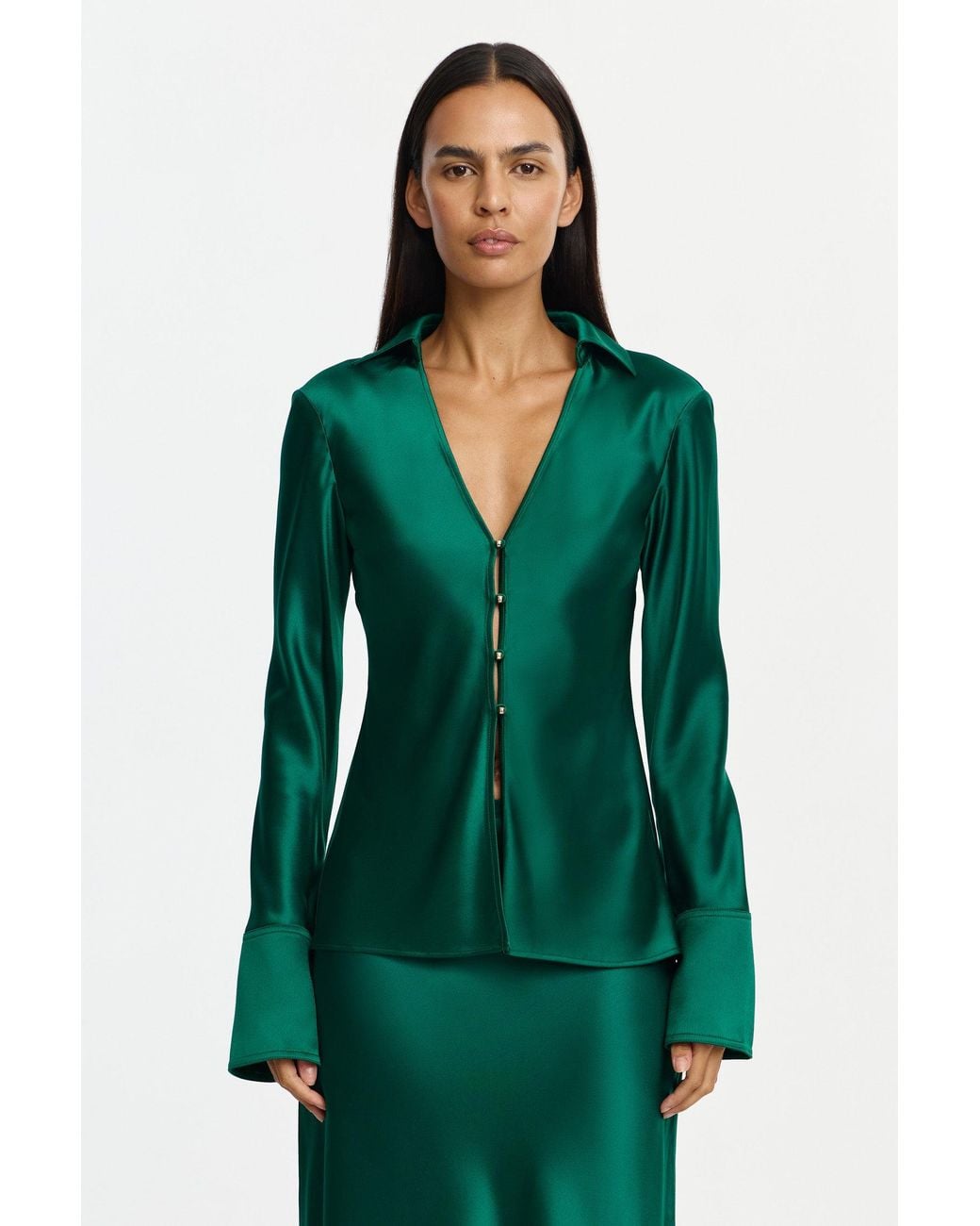 Acler Green Spunhill Shirt