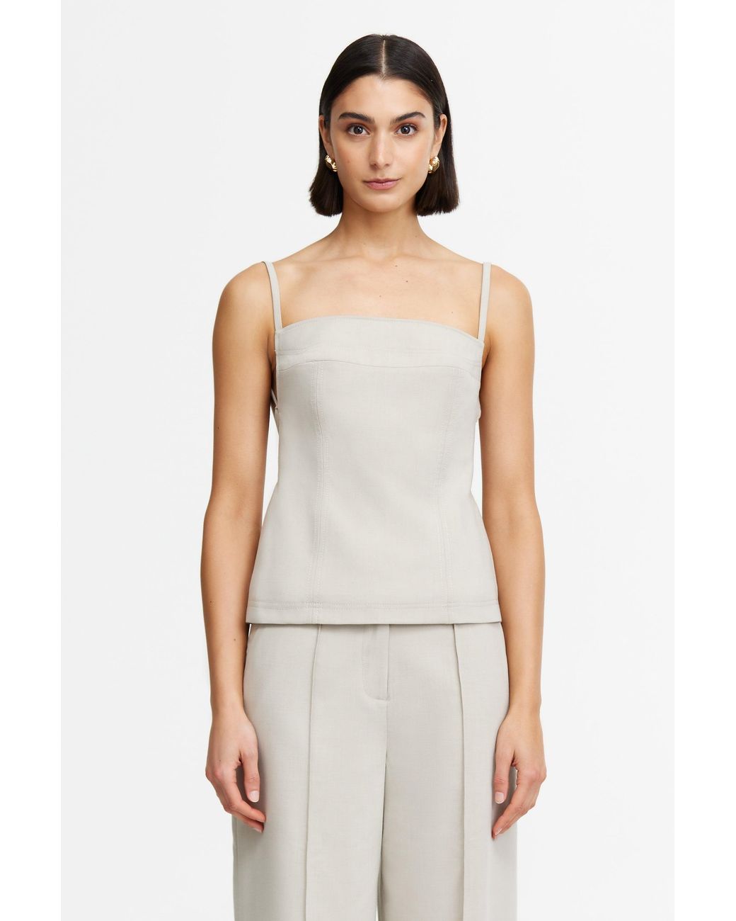 Acler White Folie Top