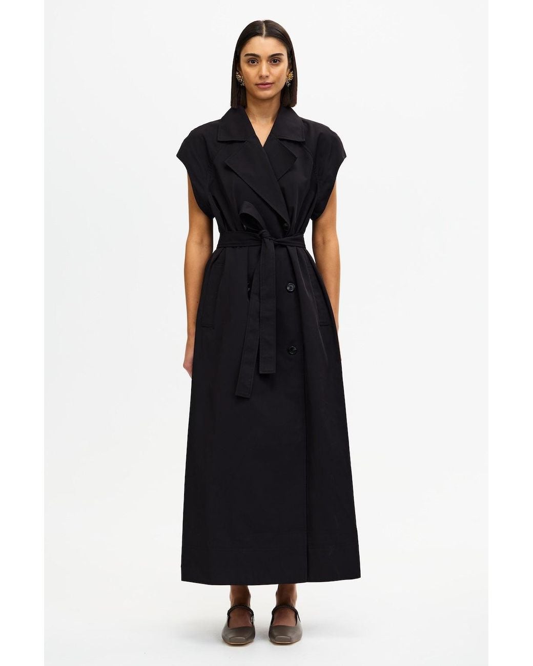 Acler Black Conford Trench
