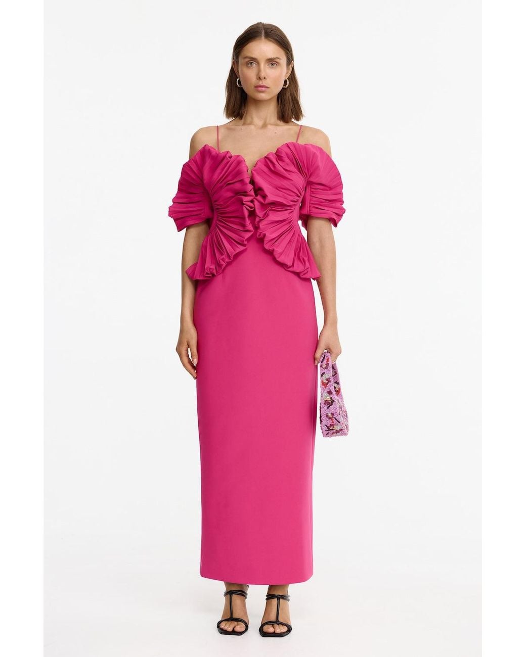 Acler Pink Darnhill Midi Dress