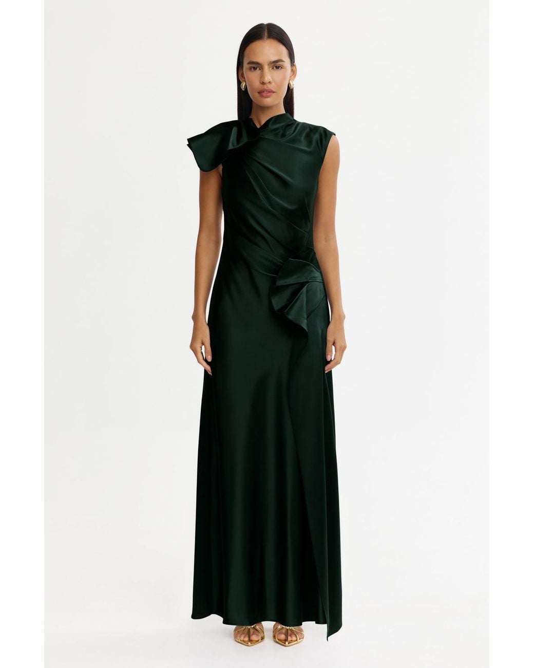 Acler Black Ramshaw Maxi Dress By Satin