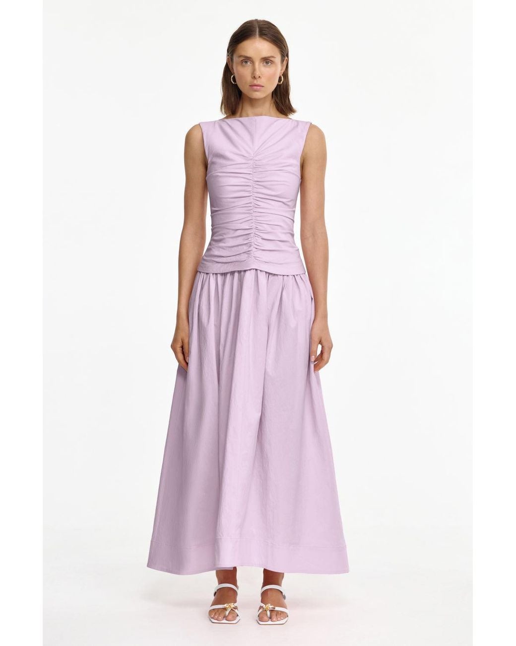 Acler Purple Thedell Maxi Dress, Polyester Blend