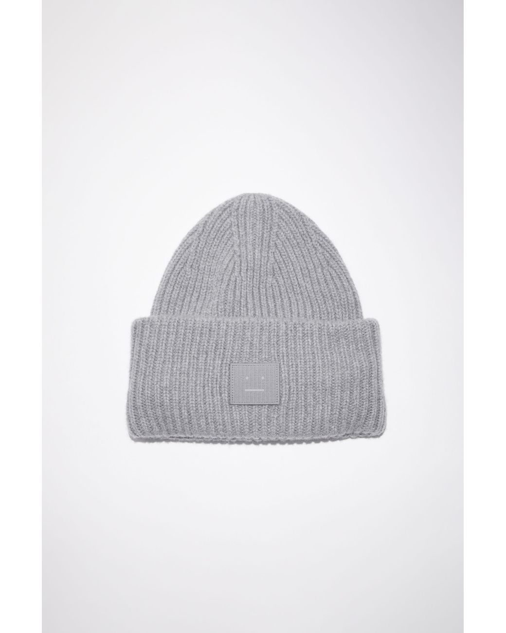 Acne Studios Wool Ribbed Beanie Hat in 