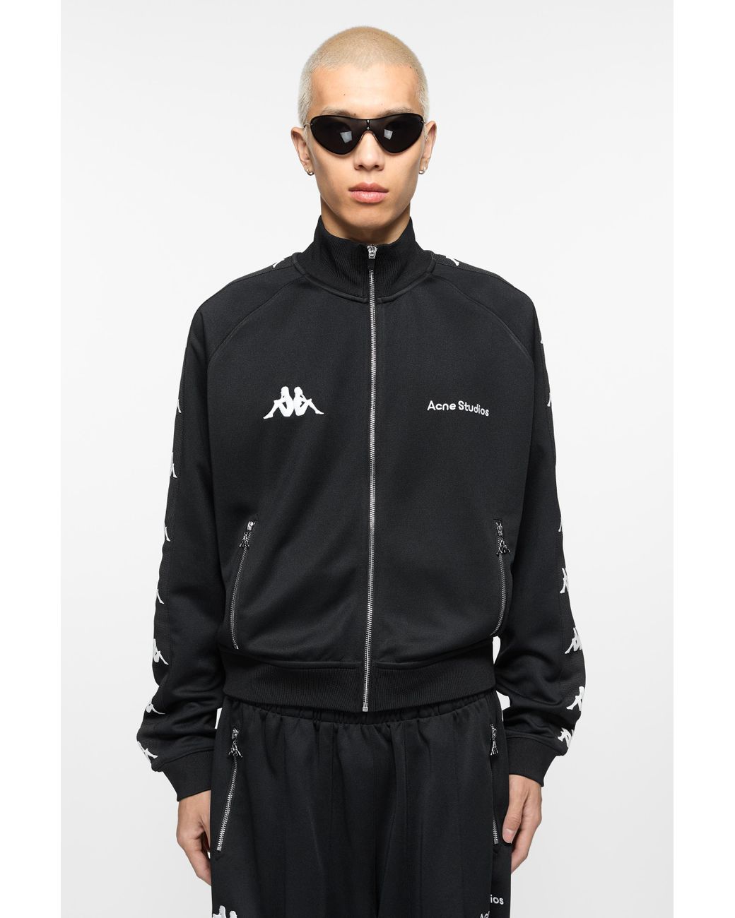 Acne Studios Pullover Mit Reißverschluss in Schwarz Lyst DE