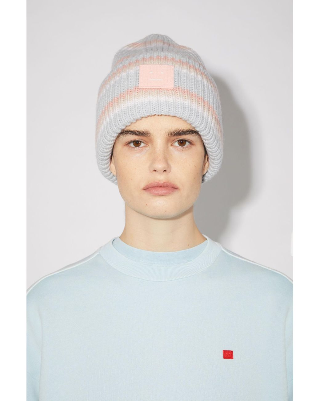 Acne Studios Wool Striped Face Beanie 