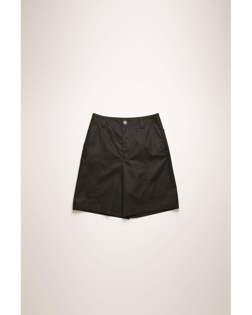 Acne Studios Fn-mn-shor000027 Black Wide-leg Cotton Shorts for Men - Lyst