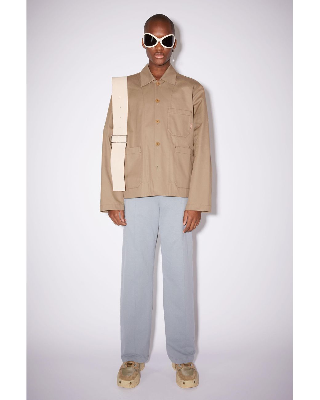 Acne Studios Cotton Twill Jacket in Natural for Men | Lyst
