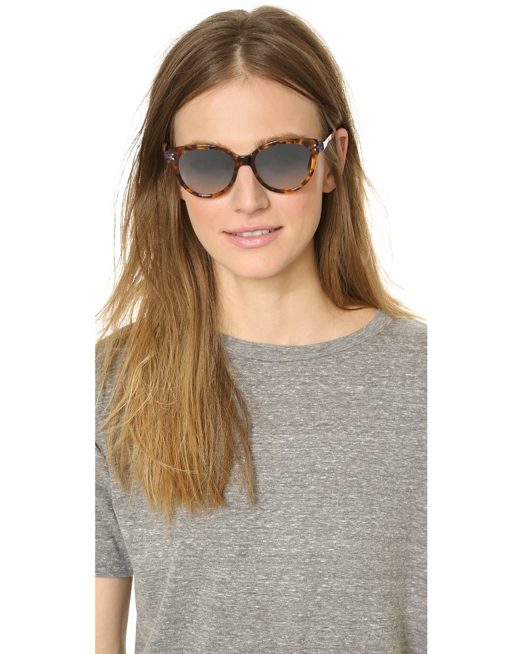 Marc By Marc Jacobs Cat Eye Sunglasses - Black Milky/grey Gradient in Blue  | Lyst