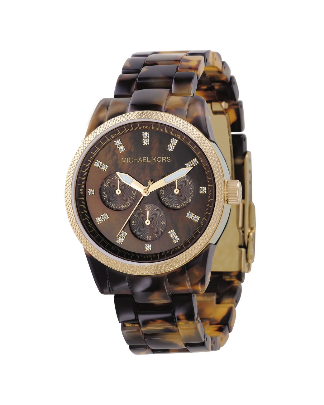 Michael Kors Mk5038 Ritz Gold-plated And Tortoiseshell-acrylic Watch,  Women's, Brown Tortoise | Lyst
