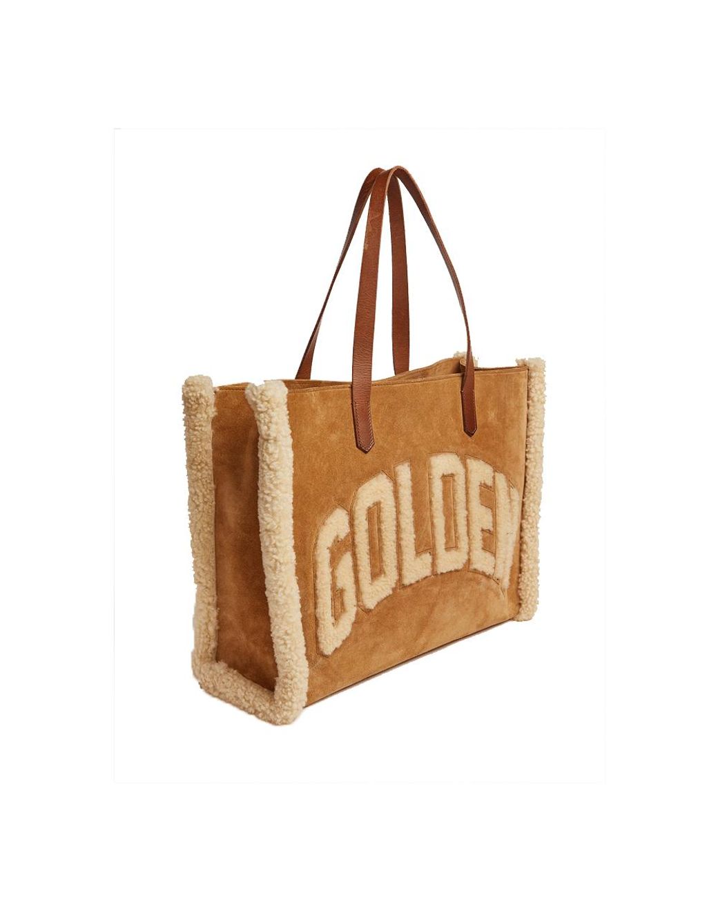 Golden Goose East-west California Bag In Suede Leather With 