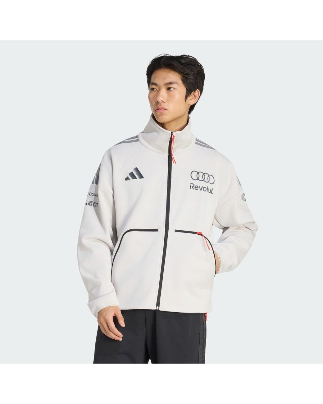 Adidas White Audi Revolut F1 Team Engineers &Amp; Marketing Track Top for men