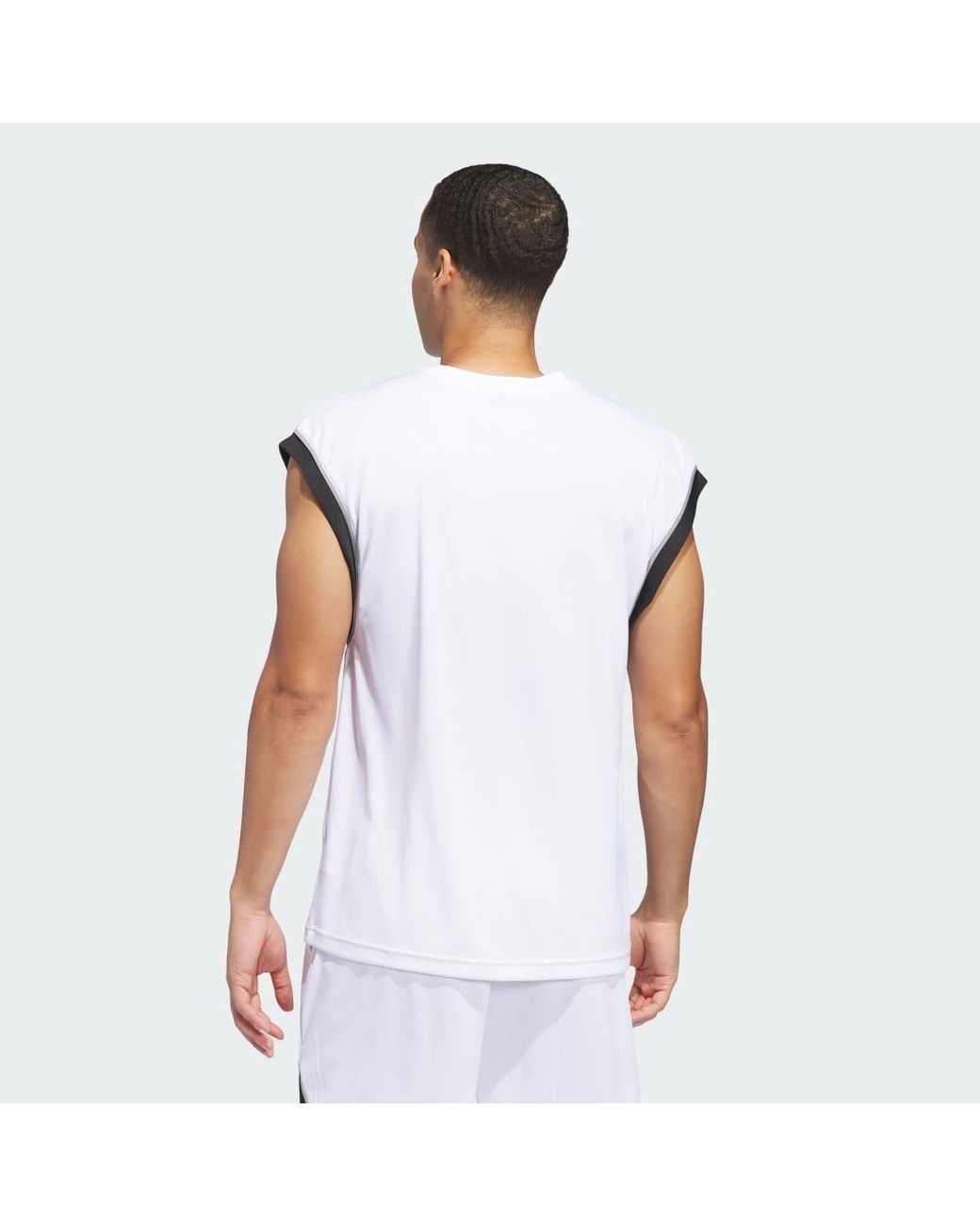 Adidas White Basketball All-World Sleeveless Tank Top for men