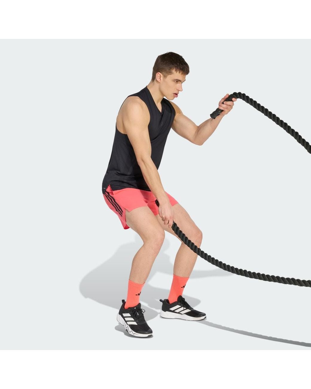 Adidas Red Hybrid Elite Climacool+ Race Shorts for men