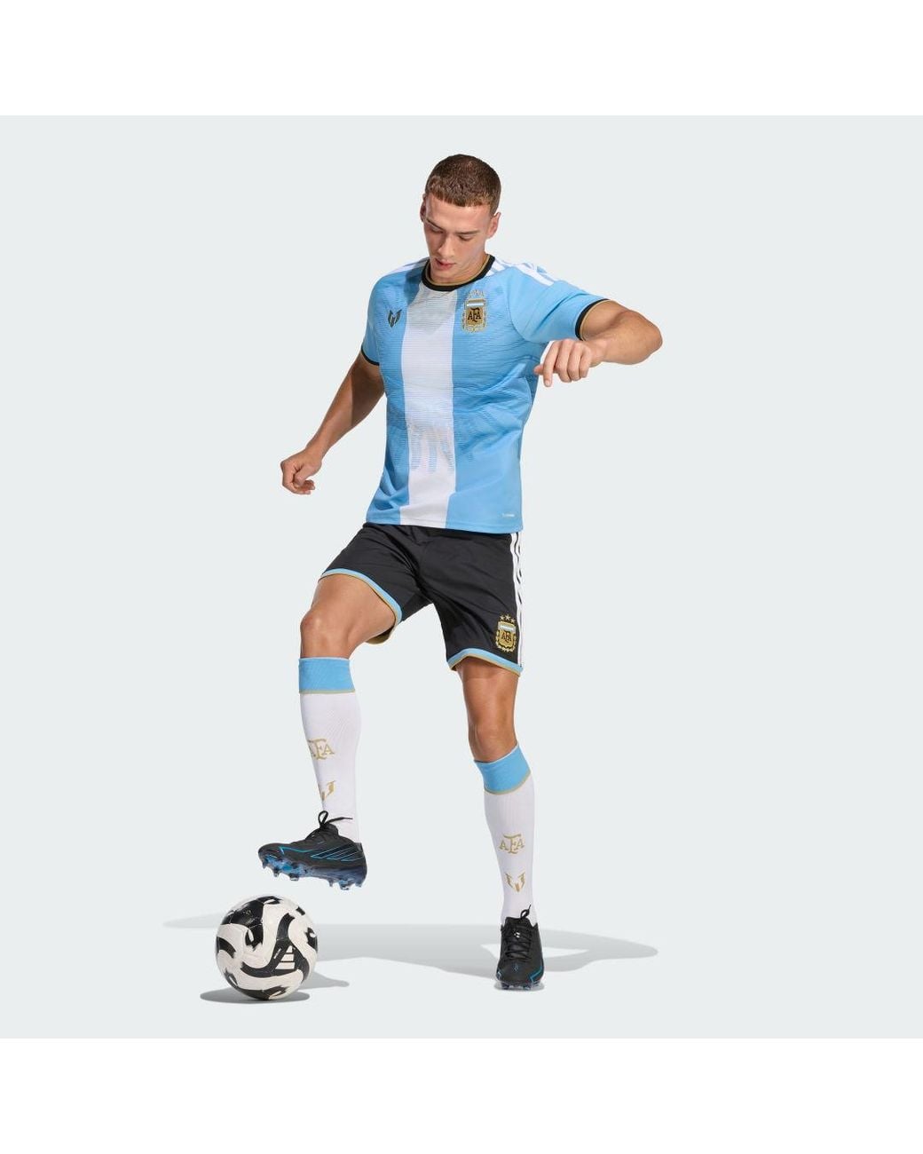 Adidas Blue Argentina Messi 26 Shorts for men
