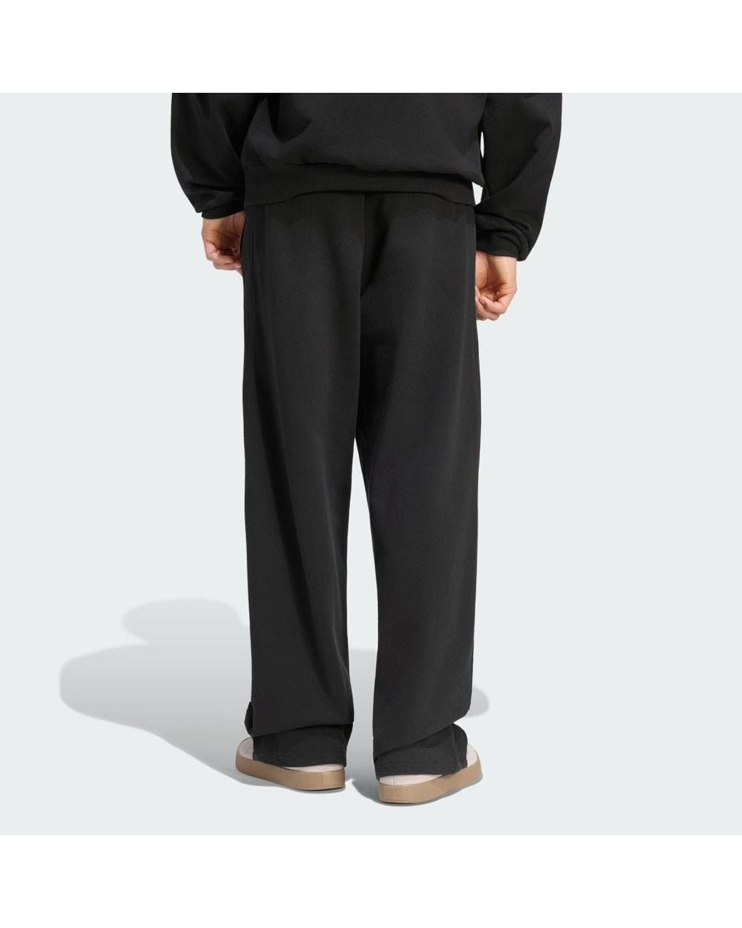 Adidas Black Kit Small Logo Wide Joggers for men