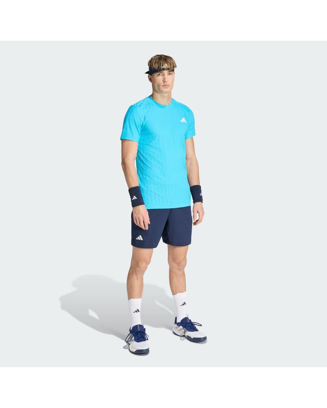 Adidas Blue Tennis Climacool+ Airchill Freelift T-Shirt for men