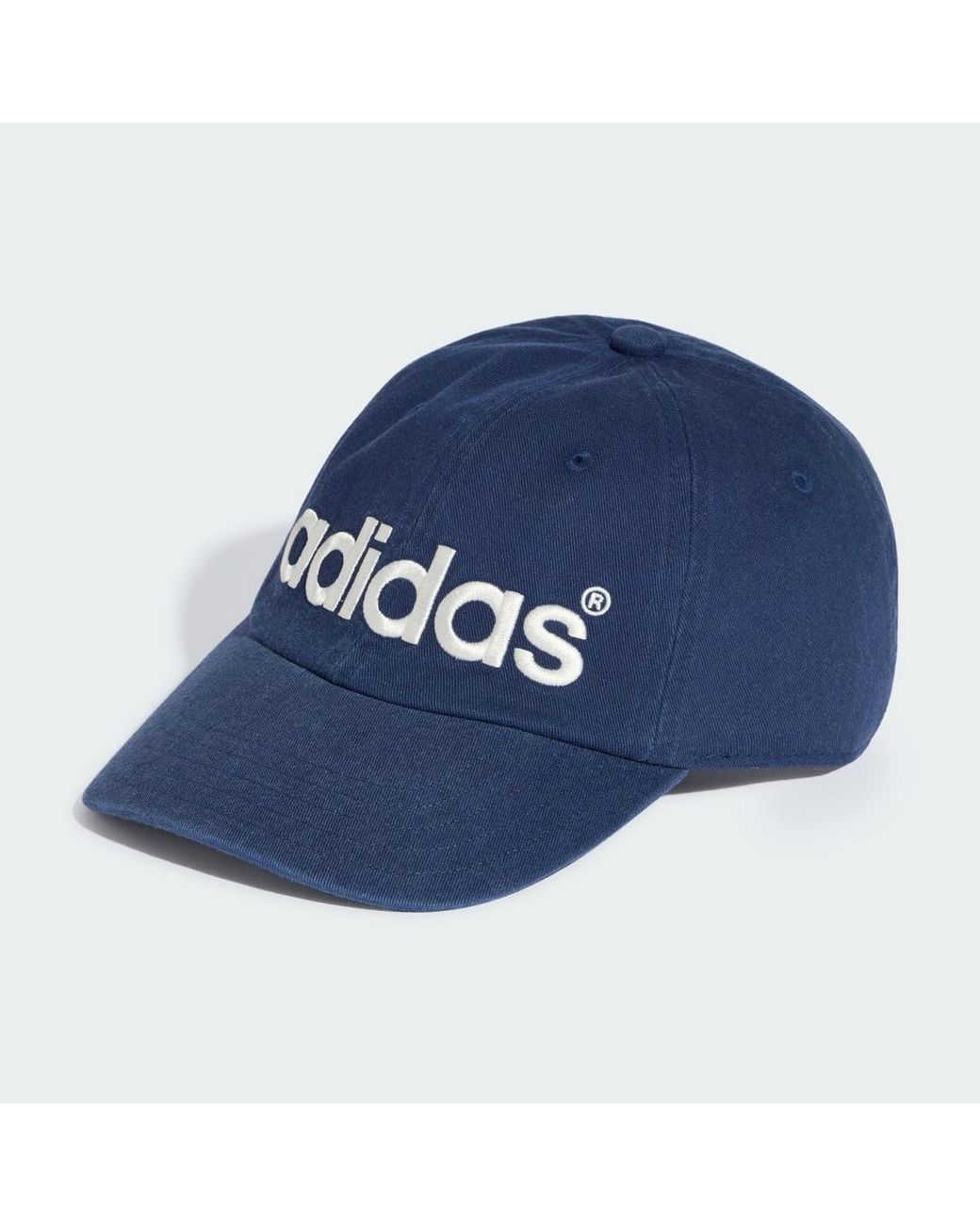 Adidas Blue Washed Twill Dad Baseball Kappe