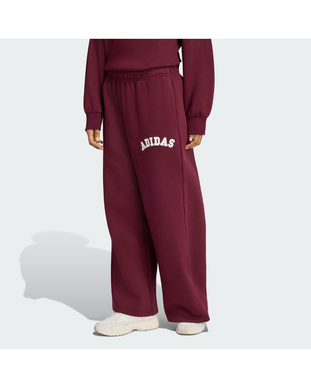 Adidas Red 3-Stripes Joggers