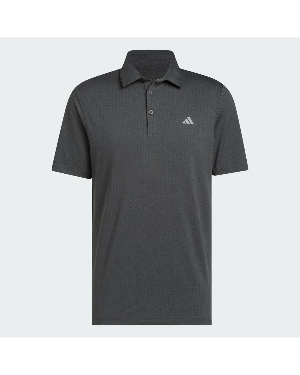 Adidas Gray Performance Textured Polo Shirt for men