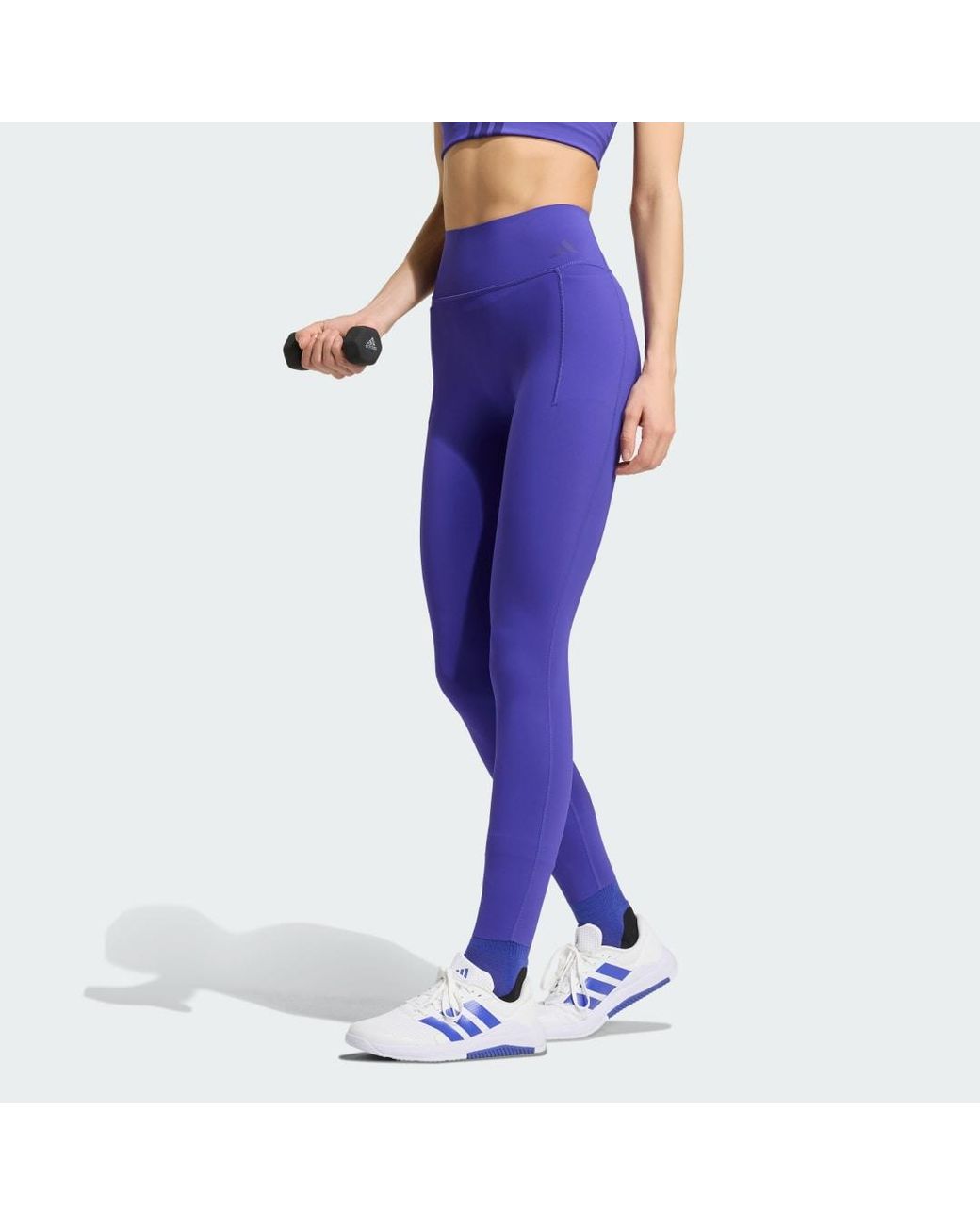 Adidas Purple Optime Workout Contour Full Length Leggings