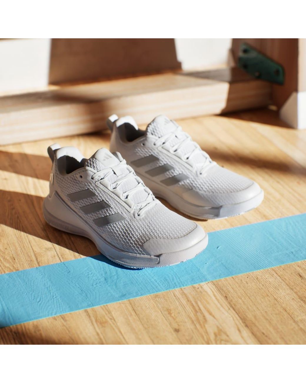Adidas White Novaflight 2 Indoor Shoes