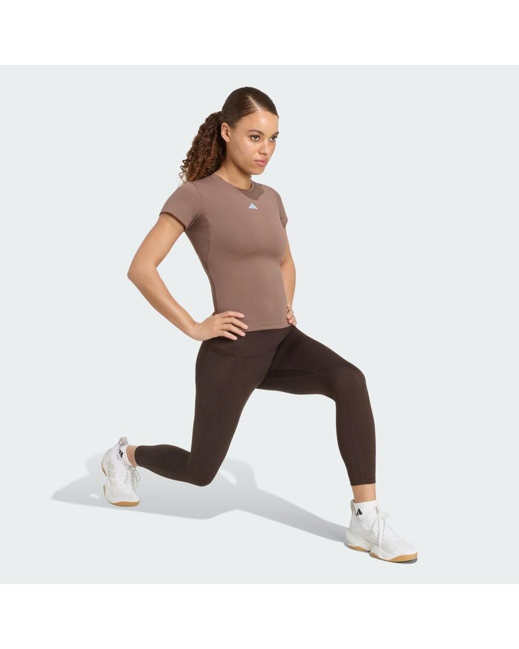 Adidas Brown 3 Stripes Studio Baby T-Shirt