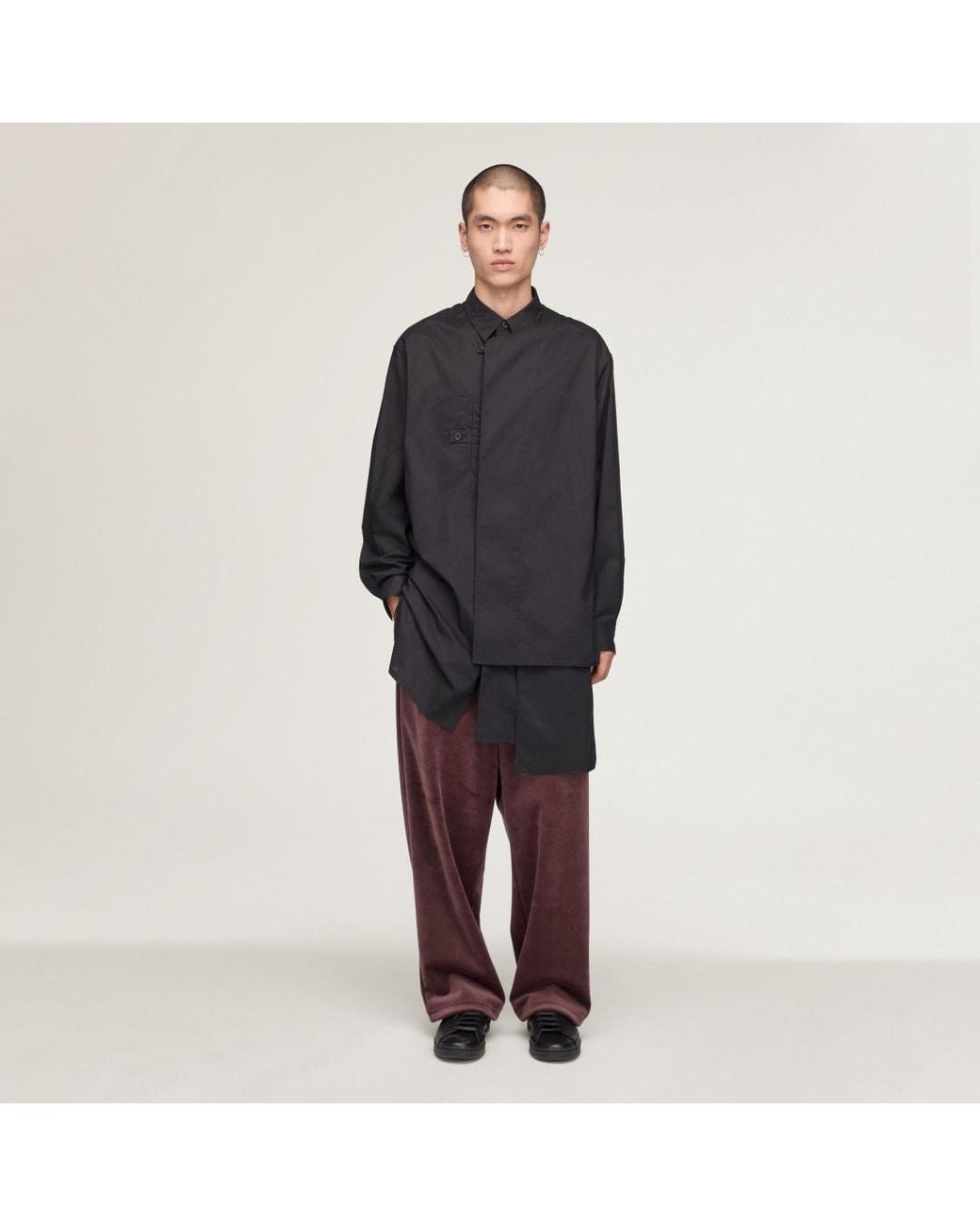 Adidas Blue Y-3 Adaptive Cotton Shirt for men