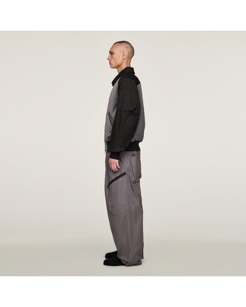 Adidas Gray Y-3 Ut Twill Cargo Trousers for men