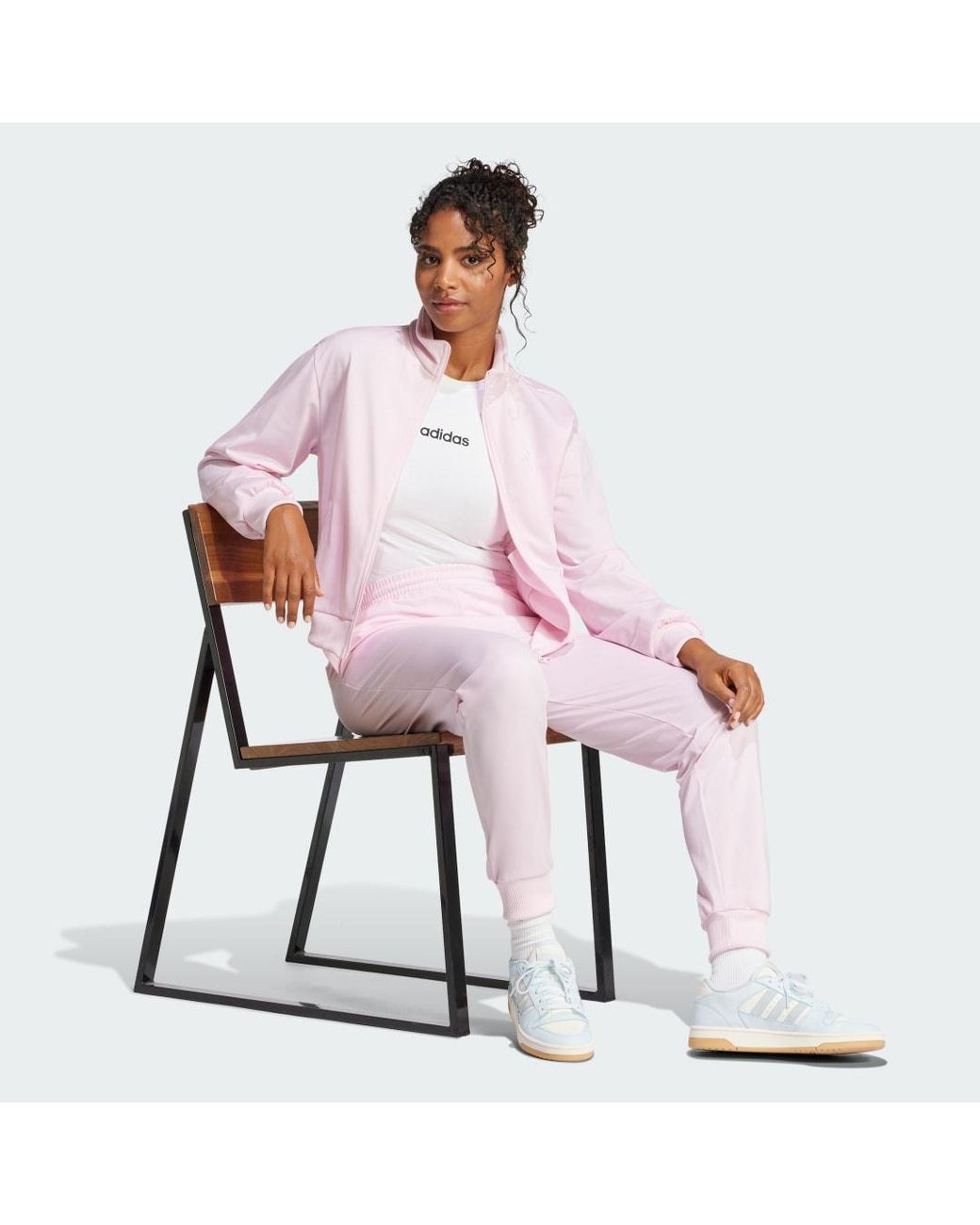 Adidas Pink Essentials Feel Cozy Track Suit